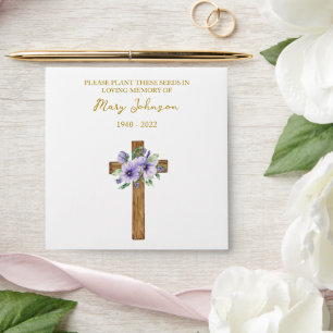 Pansy Cross Seed Packet Funeral Envelope