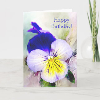 Pansy dans le Jardin anglais Carte de voeux d'anni