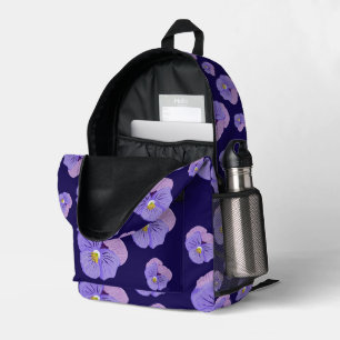 Pansy Design On Backpack