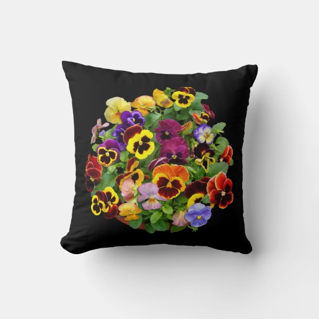 Pansy Display ~ Throw Pillow (Front)