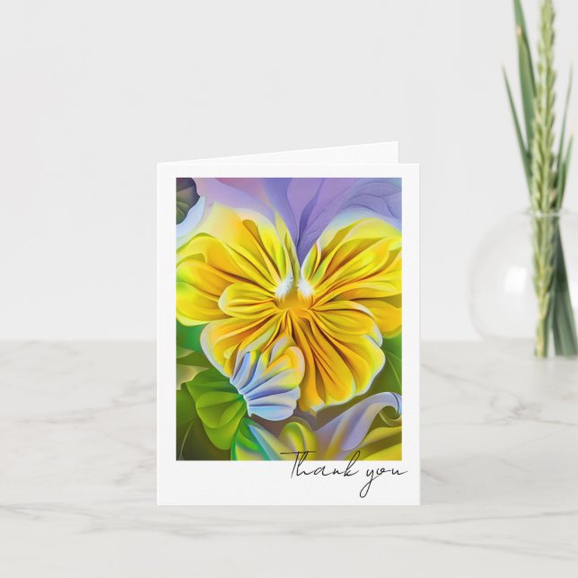 Pansy Dream Folded Thank You Card (Front)