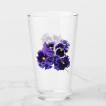 Pansy Drinking Glass