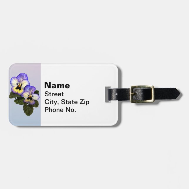 Pansy Duo Luggage Tag (Front Horizontal)