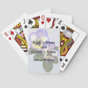 Pansy Duo Wedding Products Playing Cards