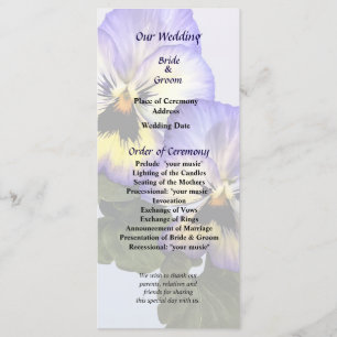 Pansy Duo Wedding Program
