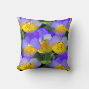 Pansy echos throw pillow