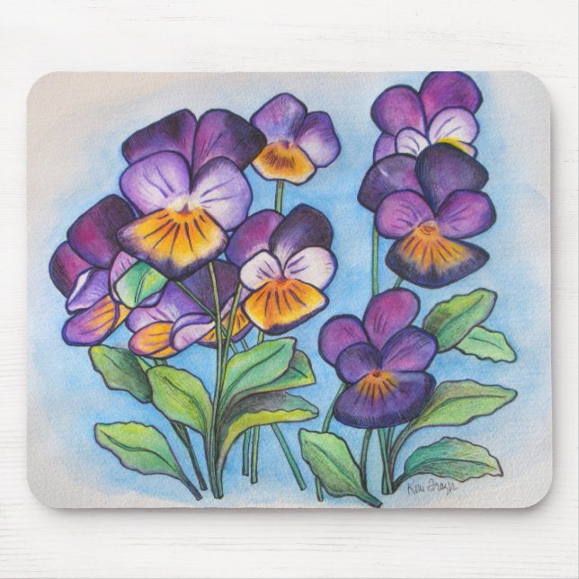 Pansy Faces mousepad (Front)