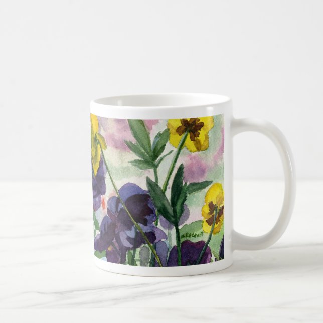 Pansy Field Coffee Mug (Right)