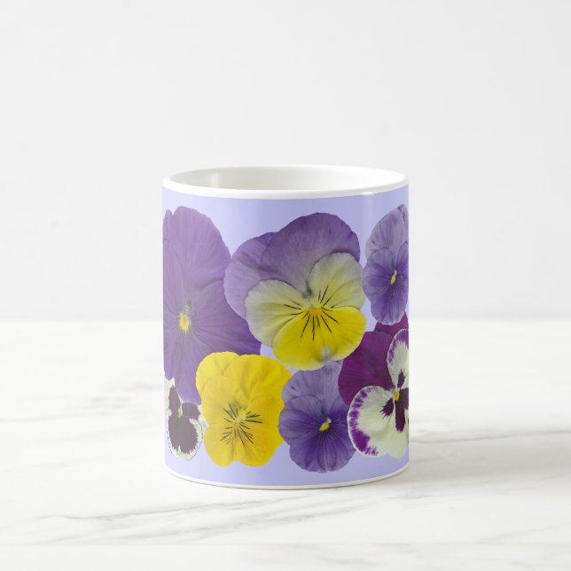 pansy flowers coffee mug (Center)