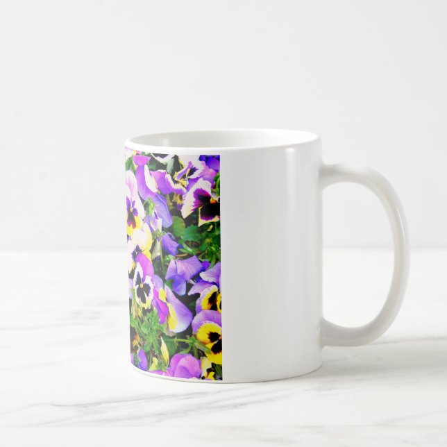 pansy flowers coffee mug (Right)