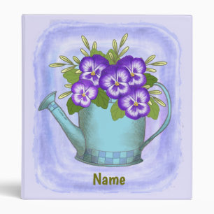 Pansy flowers Watercan  Binder