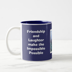 Pansy: Friendship and Laughter make the Imp... Two-Tone Coffee Mug