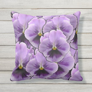 Pansy Garden Throw Pillow