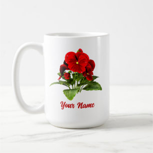 Pansy Lover Floral Personalized Custom Coffee Mug
