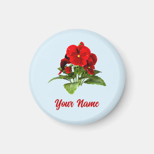 Pansy Lover Floral Personalized Custom Magnet