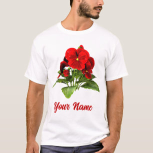Pansy Lover Floral Personalized Custom T-Shirt