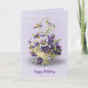 pansy on eyelet for birthday card