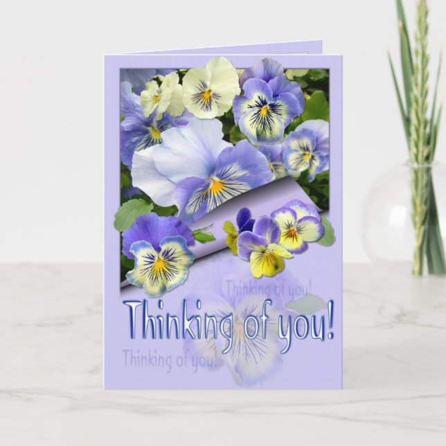 PANSY PASTEL ~ Thinking of you! Card (Front)
