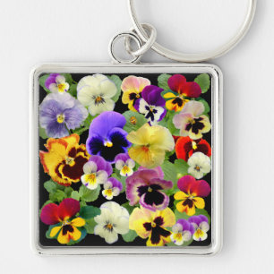 PANSY PATCHWORK ~ Keychain