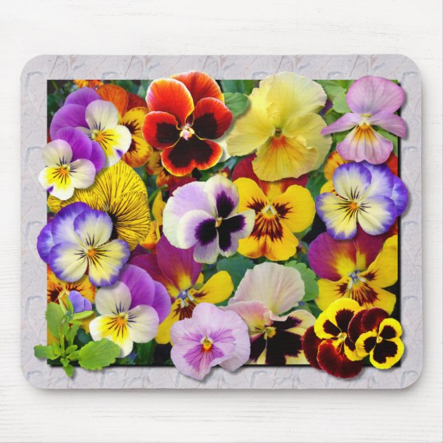 Pansy Patchwork ~ Mousepad (Front)