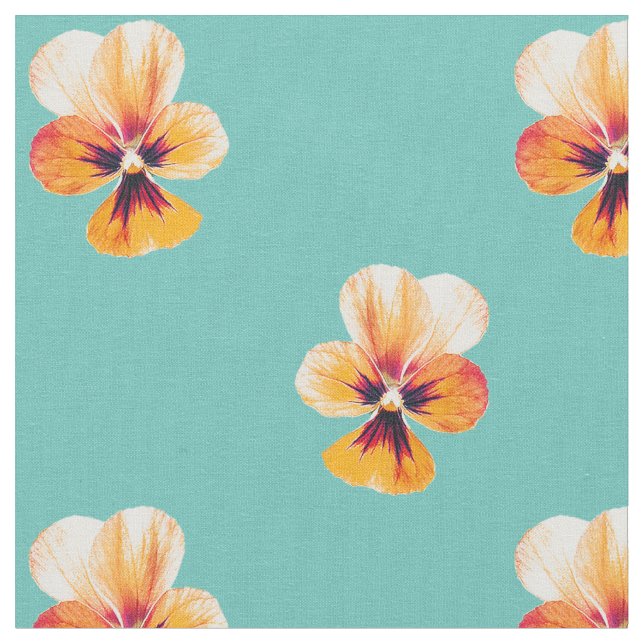 pansy pattern fabric (Close Up)