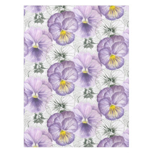 Pansy pattern tablecloth