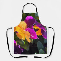 Pansy Postcard Orange and Purple