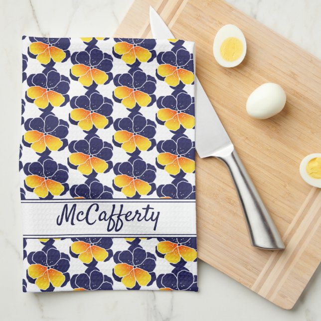 Pansy Power Kitchen Towel (Quarter Fold)