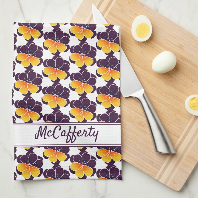 Pansy Power Kitchen Towel (Quarter Fold)