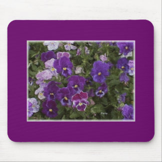 pansy purple mouse pad