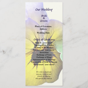 Pansy Saluting Wedding Program