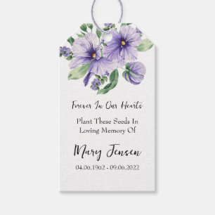 Pansy Seed Packet Memorial Funeral  Gift Tags