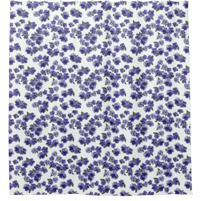 Pansy Shower Curtain (Front)