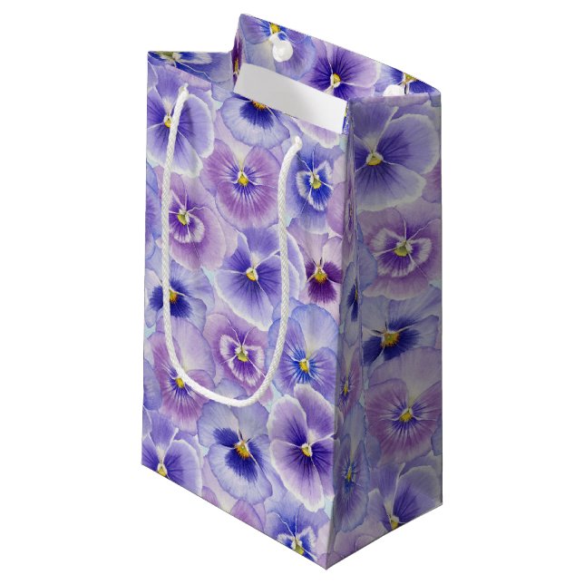 Pansy Small Gift Bag (Front Angled)
