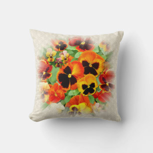 Pansy Sunset Throw Pillow