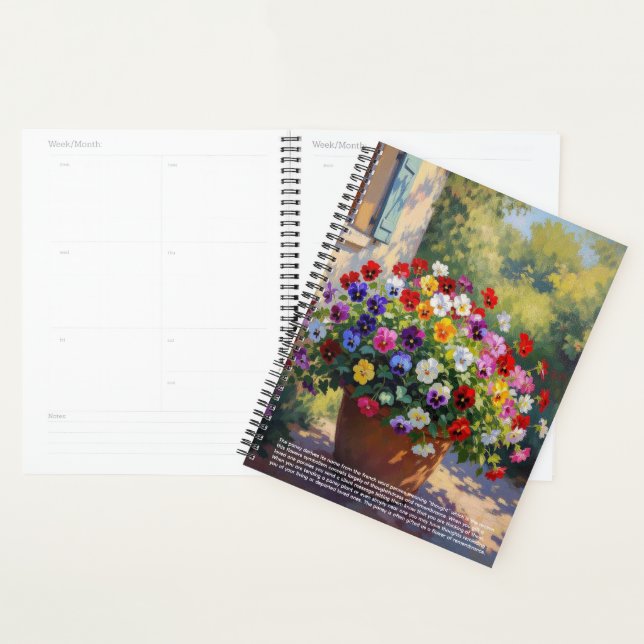 Pansy Symbolism Calendar Planner (Display)