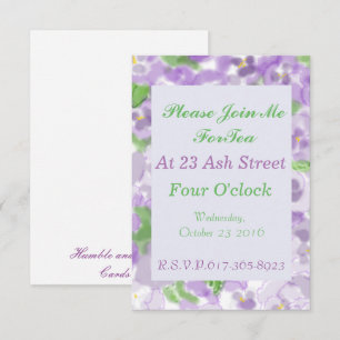 Pansy Tea Invitation