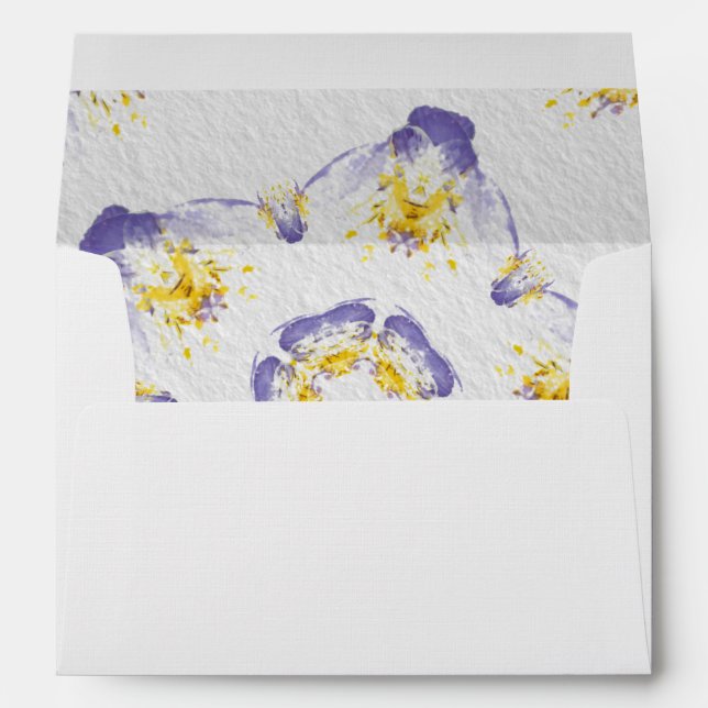 Pansy watercolor envelope (Back (Bottom))