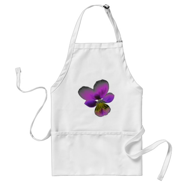 Pansy Wild Dark Purple Apron (Front)