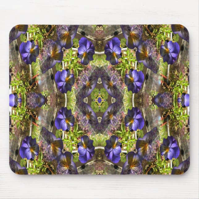 Pansy's on a platter... mouse pad (Front)