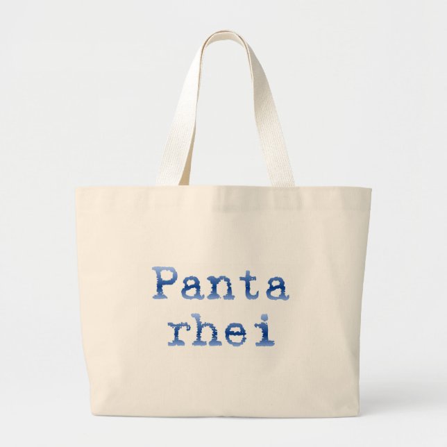 Panta rhei "Everything flows" Large Tote Bag (Front)