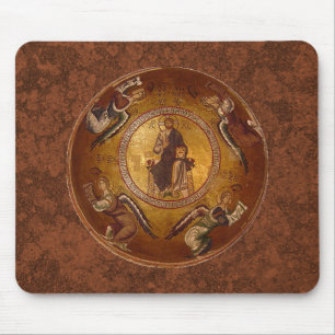 Pantakrator Christian Icon of Jesus Christ Mouse Pad