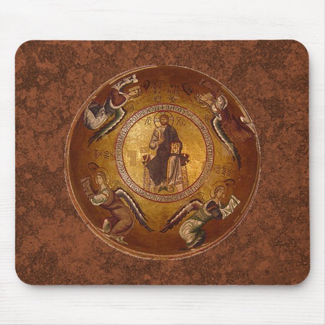 Pantakrator Christian Icon of Jesus Christ Mouse Pad (Front)