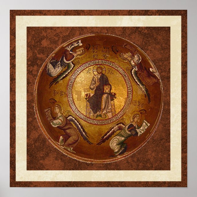 Pantakrator Christian Icon of Jesus Christ Poster (Front)