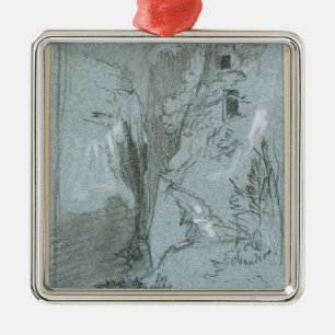 Pantalica, from 'Views of Sicily (chalk & gouache Metal Ornament