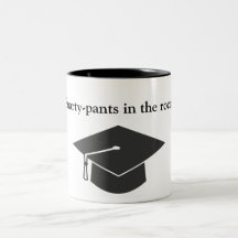 "Pantalon coquin dans la pièce" Mug à deux tons