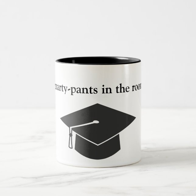 "Pantalon coquin dans la pièce" Mug à deux tons (Centre)