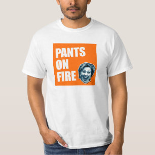 Pantalon de Hillary Clinton sur le T-shirt du feu