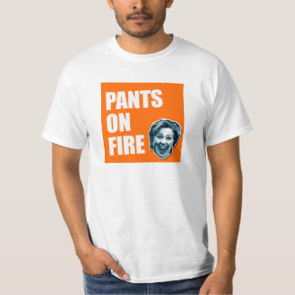 Pantalon de Hillary Clinton sur le T-shirt du feu