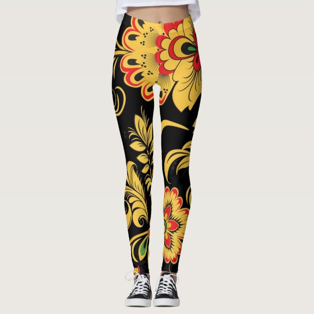 Pantalon de yoga imprimé floral leggings (Devant)